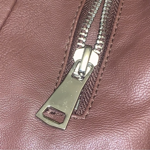 Azalea Wang ultimate puff sleeve pleather blazer Jacket In chocolate NEW! - Picture 5 of 13